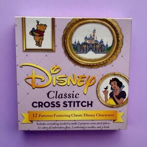 Disney Classic Cross Stitch Kit -12 Patterns Featuring Classic Disney Characters